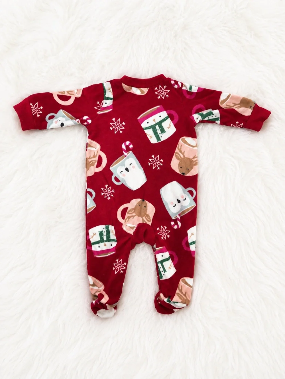 Carter’s Child of Mine Baby Christmas Fleece Footed Pajamas 0-3M